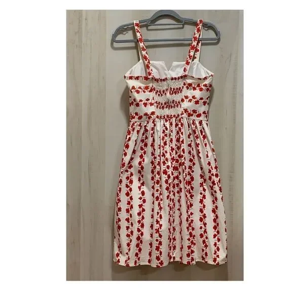 R & K Originals Summer Dress W/Poppy Print Size 8 - Picture 2 of 6